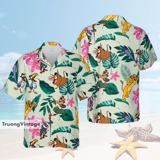 Personalized Lion King Hawaiian Shirt And Shorts, Disney Safari Hawaii Shirt, Lion King Hawaiian Shirt