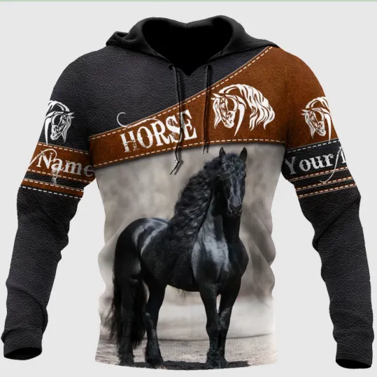 Black Horse 3D HOODIE All Over Print Mother Day Gift Us Size