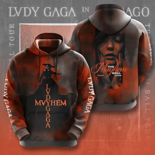 Unisex Ld ga 3D Hoodie Mayhem Tour 2025 Concert Outfit Gift for Fans