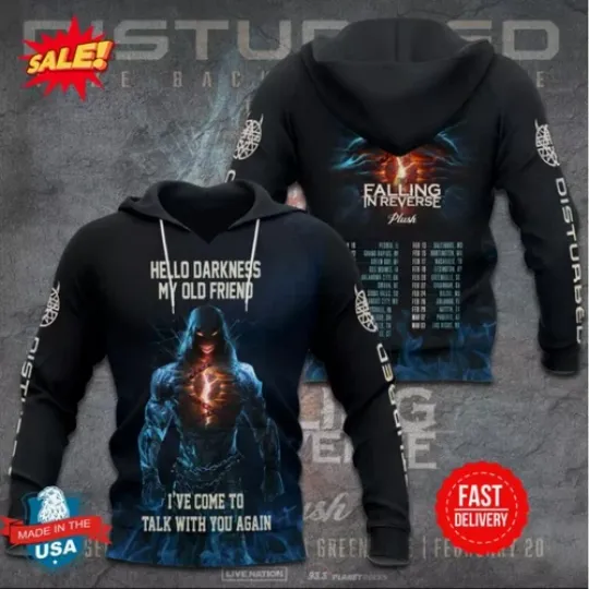 Disturbed Take Back Your Life Tour 2025 3D Hoodies