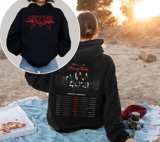 Stray Kids dominATE World Tour US 2025 Double Sided Hoodie
