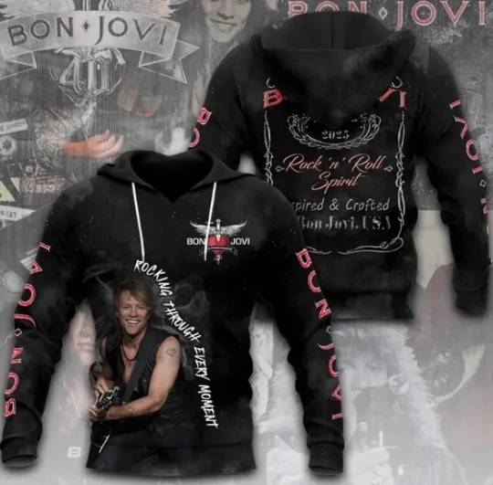 Bon Jovi Rock Hoodie Tour 2025 For Fan