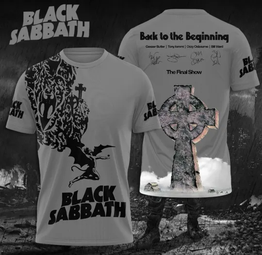 Black Sabbath Back To The Beginning 2025 Tour 3D Printed T-Shirt