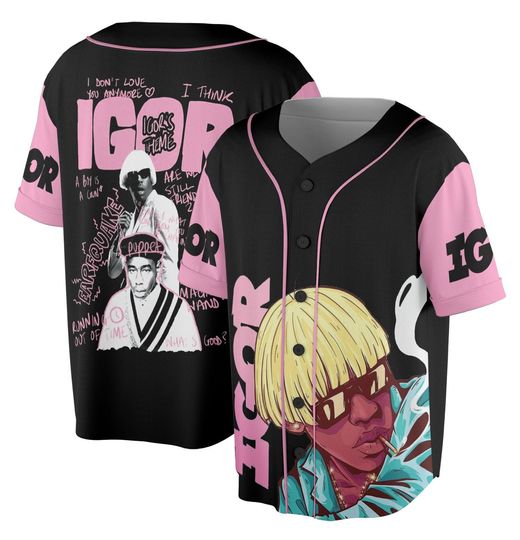 Vintage Tyler the Creator Baseball Jersey, 90s Hip Hop Graphic Shirt