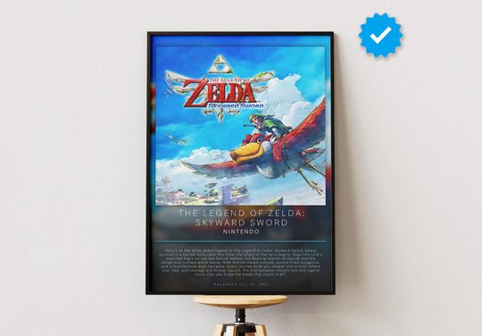 The Legend of Zelda: Skyward Sword Poster | Gaming Poster | Video Game Prints | Wall Decor Posters | Video Game Poster | Gaming Decor