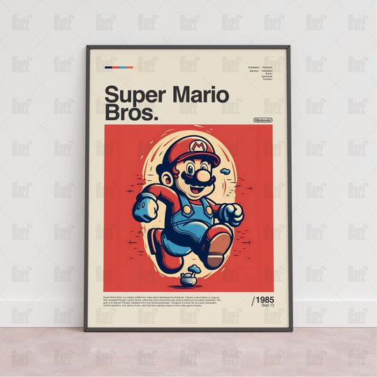 Super Mario Bros Poster, Gaming Room Poster, Gaming Wall Poster, Gaming Print Poster, Game Gift, Video Games Poster, Gaming Wall Art