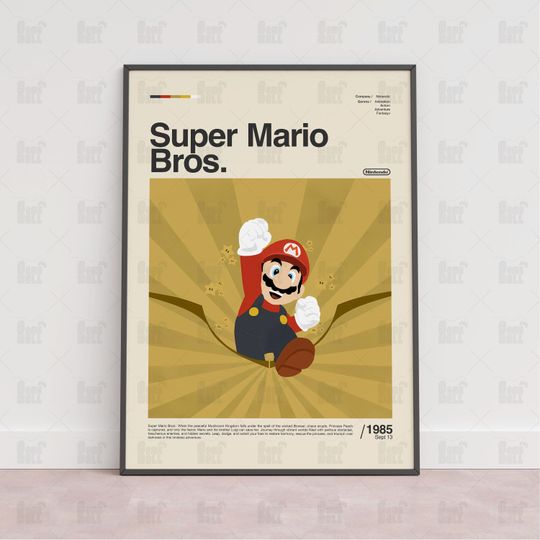 Super Mario Bros Poster, Gaming Room Poster, Gaming Wall Poster, Gaming Print Poster, Game Gift, Video Games Poster, Gaming Wall Art