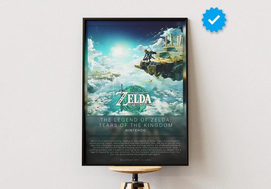 The Legend of Zelda: Tears of the Kingdom Poster | Gaming Poster | Video Game Prints | Wall Decor Posters | Video Game Poster | Gaming Decor