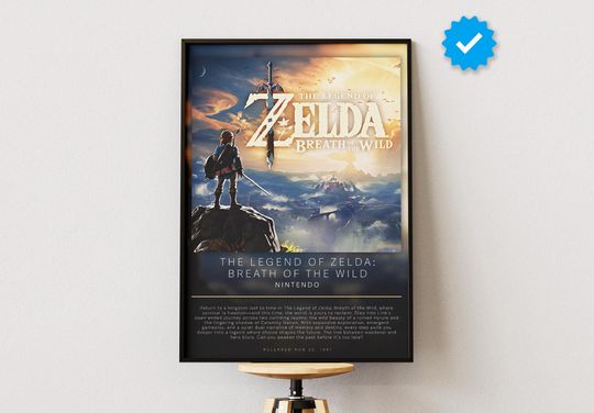The Legend of Zelda: Breath of the Wild Poster | Gaming Poster | Video Game Prints | Wall Decor Posters | Video Game Poster | Gaming Decor