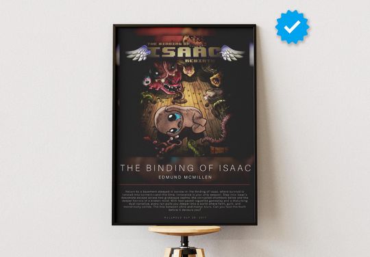 The Binding of Isaac Poster | Gaming Poster | Video Game Prints | Wall Decor Posters | Gaming Gift | Video Game Poster | Gaming Decor