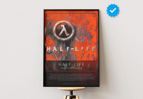 Half Life Poster | Gaming Poster | Video Game Prints | Wall Decor Posters | Gaming Gift | Video Game Poster | Gaming Decor