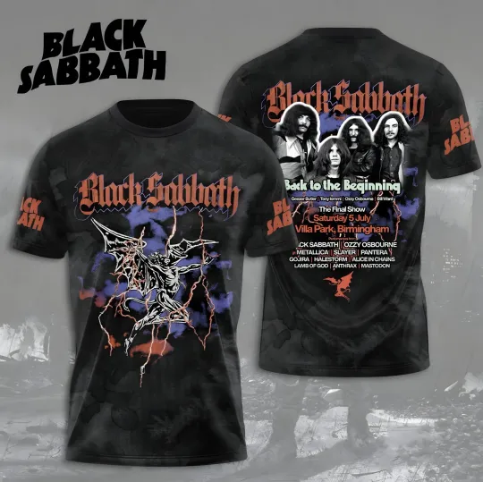 Black Sabbath Back To The Beginning 2025 Tour The Final Show 3D T-Shirt