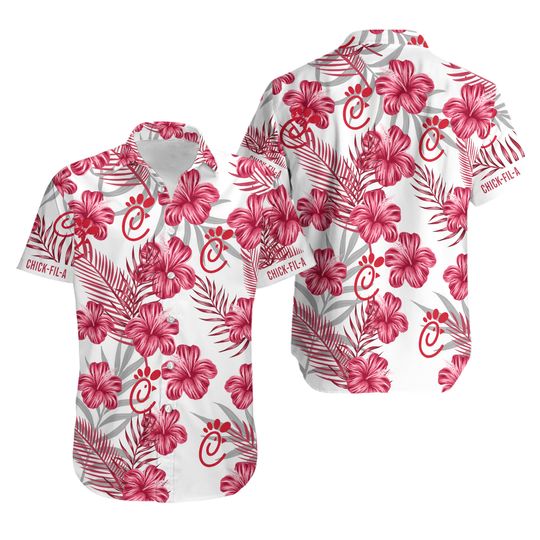 Hawaiian Chick Fil A Unisex Hawaiian Shirt Aloha Shirt For Summer Hawaiian Theme