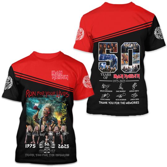 Iron Maiden World Tour 2025 Date Inspired - 50th Anniversary Licensed Shirt Gift
