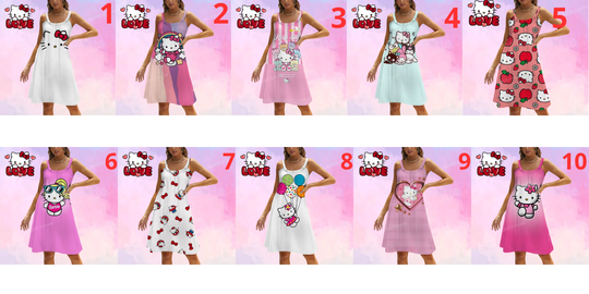 Hello Kitty Women's Summer Sleeveless Beach Dress