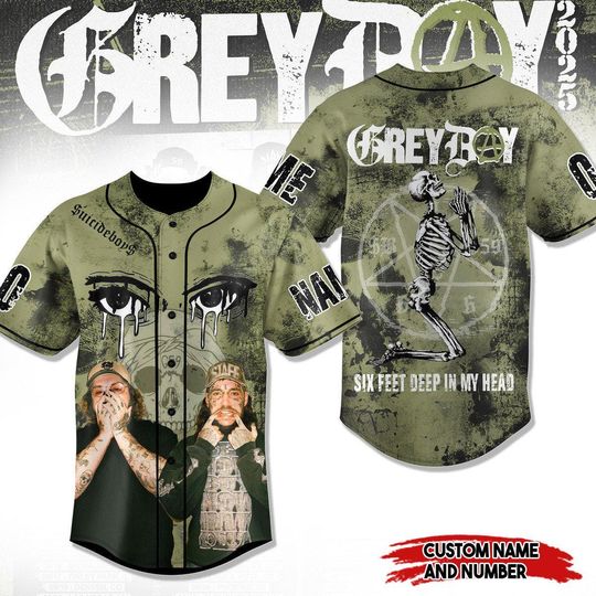Personalized Suicideboy Merch Jersey, Suicideboy G59 Baseball Jersey,  Greyday Tour Shirt, City Morgue Tshirt, Music Tour 2025 Gift