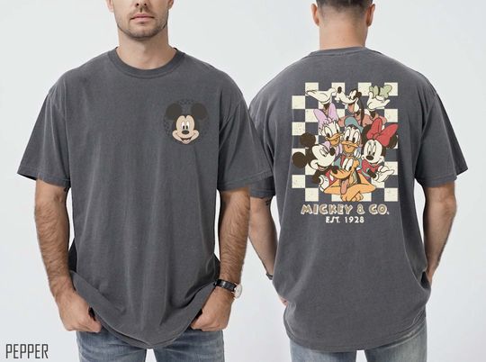 Discover Retro Mickey & Co 1928 T-Shirt, Disneyland Tee, Mickey and Friends Family Shirt, Disney Gift