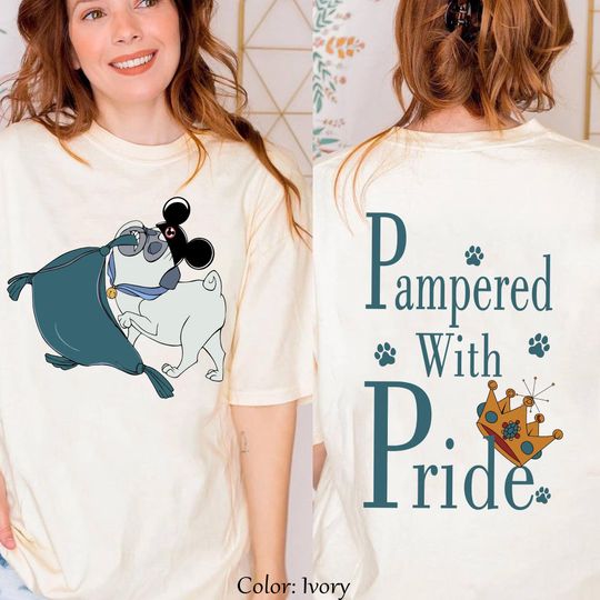 Two Sided Disney Percy Pug Shirt, Pocahontas Dog Graphic Tee, Family Matching T-Shirt 2025