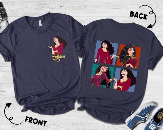 Personalized Disney Tangled Mom and Daughter T-Shirt,Custom Name Disney Tee,Rapunzel and Mom Retro Disney Shirt,Disney Gift for Mom