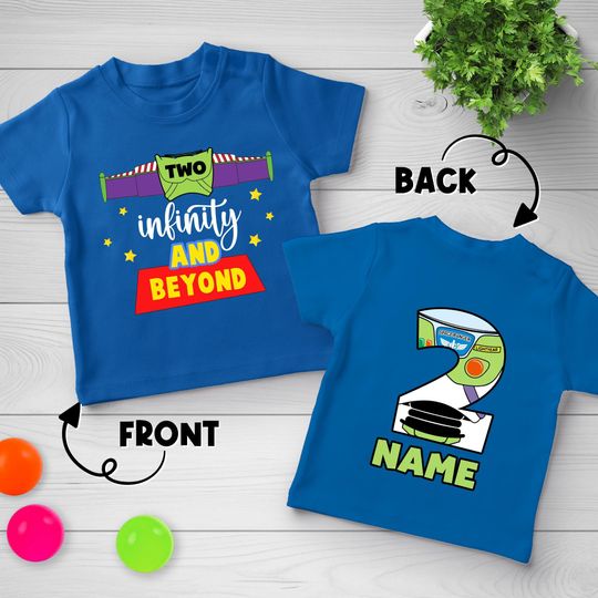 2 infinity and beyond, toy story shirt, buzz lightyear shirt, toy story birthday shirt, to infinity and beyond tee