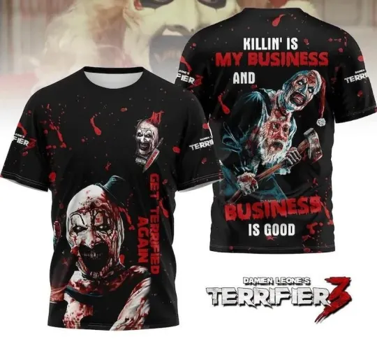 Art The Clown Terrifier 3 T-Shirt Terrifier 3D T-SHIRT