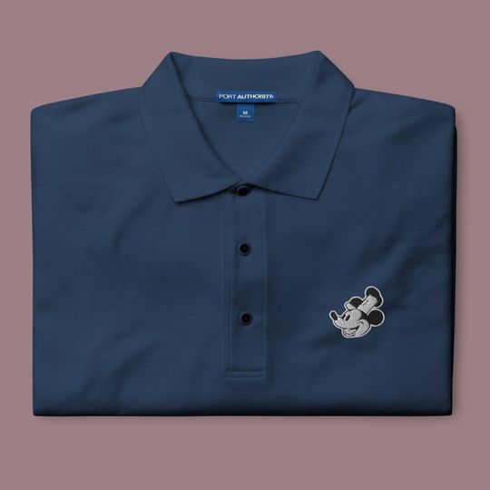 Steamboat Willie Embroidered Polo Shirt