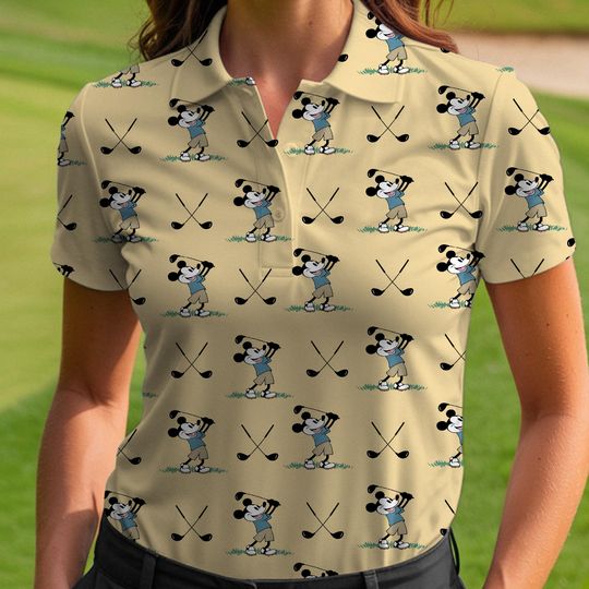 Mickey Golf Polo Shirt, Father's Day Gift, Golf Lovers Short Sleeve Shirt, Dad Birthday Gifts