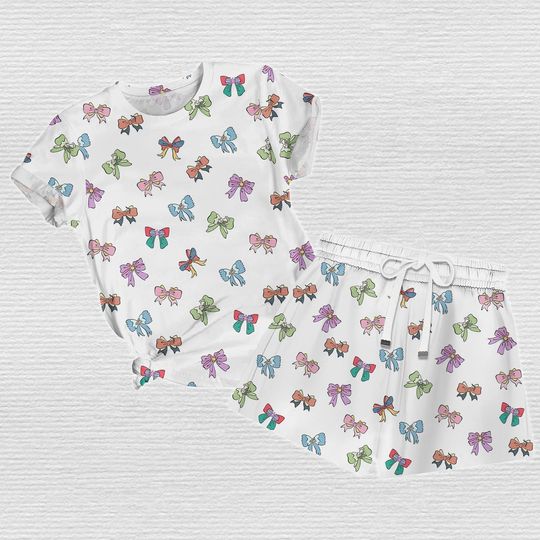 Disney Princess Coquette Bow Shirt, Magic Castle Women Pajamas Set, Disney Ribbons And Bows Tshirt, Women Shorts, Girly Disney Trip Tee