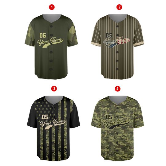 Personalized Name Veteran Baseball Jersey Camo Baseball Shirt Military Jersey Shirt Gift For Veteran Dad Grandpa