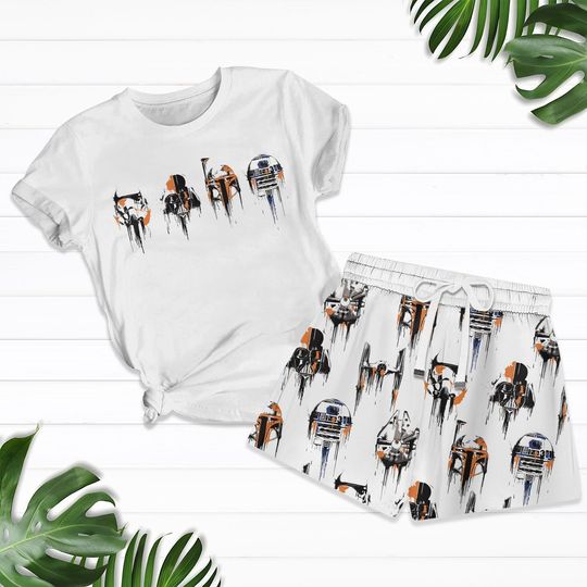 Star Wars T Shirt and Shorts, Darth Vader Pajamas Set, Disney Summer Shirt, Star Wars Summer Set, Gift For Him
