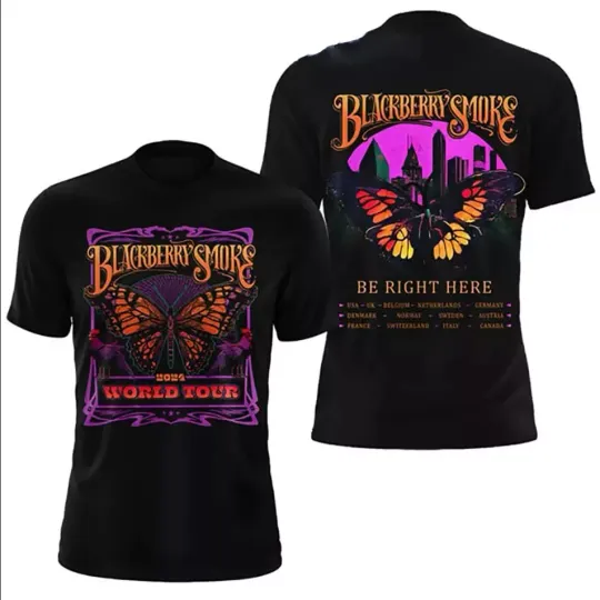 Blackberry Smoke Be Right Here Black AOP 3D T-shirt