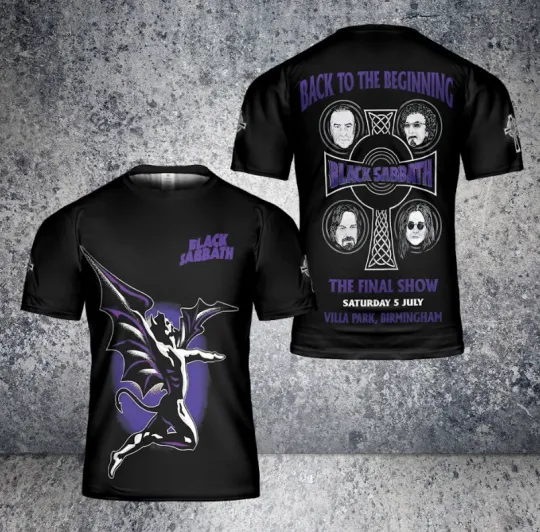 Black Sabbath Back To The Beginning At Birmingham, UK On 7 5 2025 AOP 3D T-Shirt