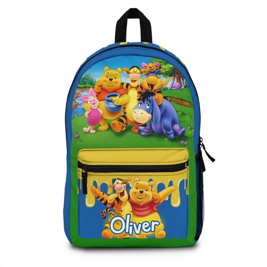 Personalized Winnie the Pooh Backpack for Kids - Custom Name