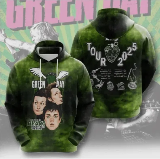 Green Day Band 3D All Over Printed Hoodie