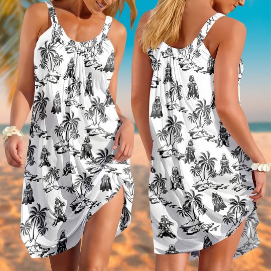 Darth Vader Sling Summer Dress, Disney Women Dress, Star Wars Shirt, Movie Beach Dress, Family Disney Vacation Dress, Gifts For Her