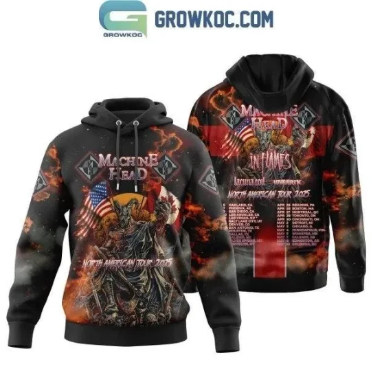 Machine Head North America Tour 2025 In Flames 3D Hoodie