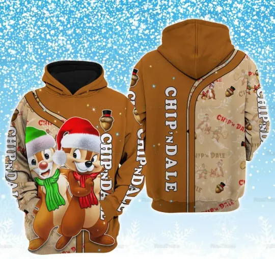Chip And Dale Sally Rescue Rangers 3D HOODIE All Over Print Christmas Day Gift