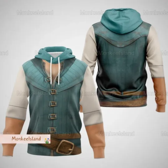 Flynn Rider Cosplay 3D HOODIE  All Over Print Halloween Day Gift