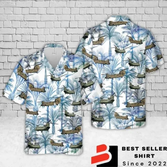 Army Boeing Ch 47 Chinook Vintage Hawaiian Shirt For Men