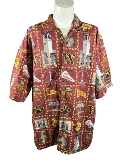 Woodrow Wilson High School Long Beach Bruins Hawaiian Sz 3X  Hoffman California