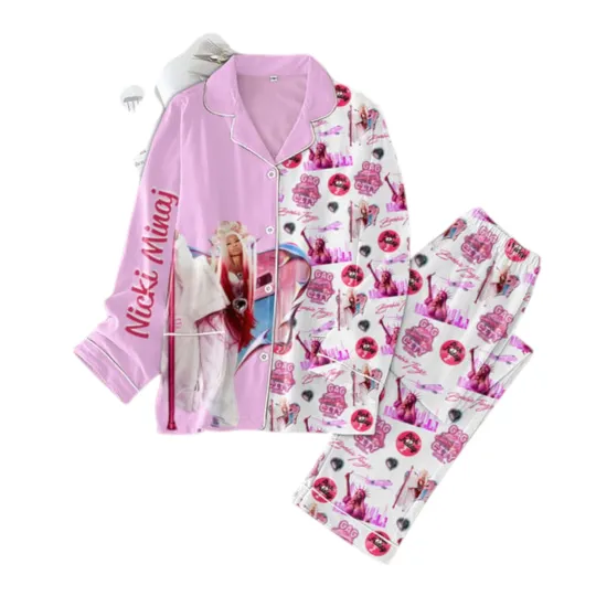 Nicki Minaj Button Down Pajamas Set   ANHNV 391