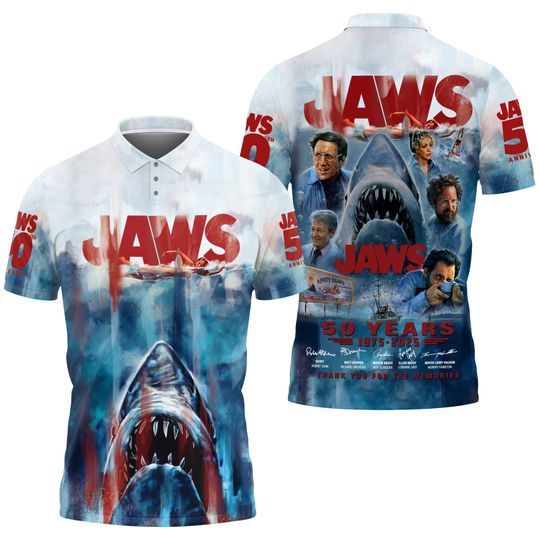 Jaws 50th Anniversary Polo Shirt 1975-2025