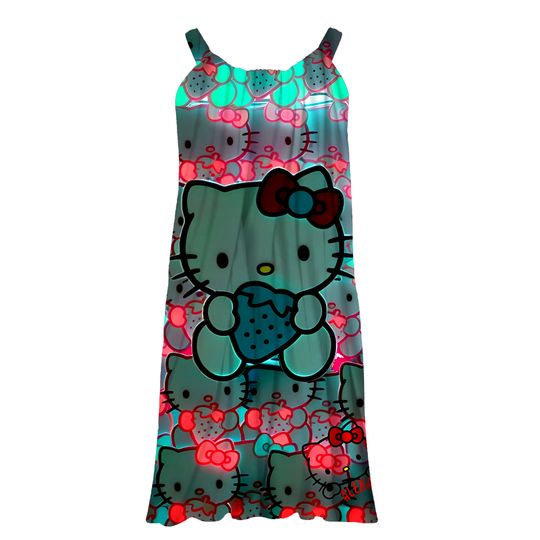 Hello Kitty Y2K Women's Sleeveless Beach Dress