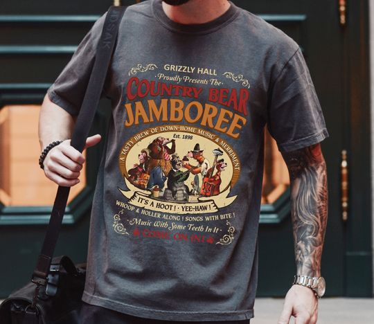 Retro Country Bear Jamboree shirt Grizzly Hall Country Bear Jamboree T-Shirt, Magic Kingdom, WDW Disneyland Family Group Matching Shirts