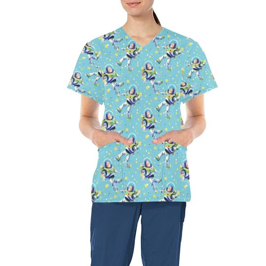 Buzz Lightyear Scrub Top | Toy Story Scrub Top | Disney Scrub Top