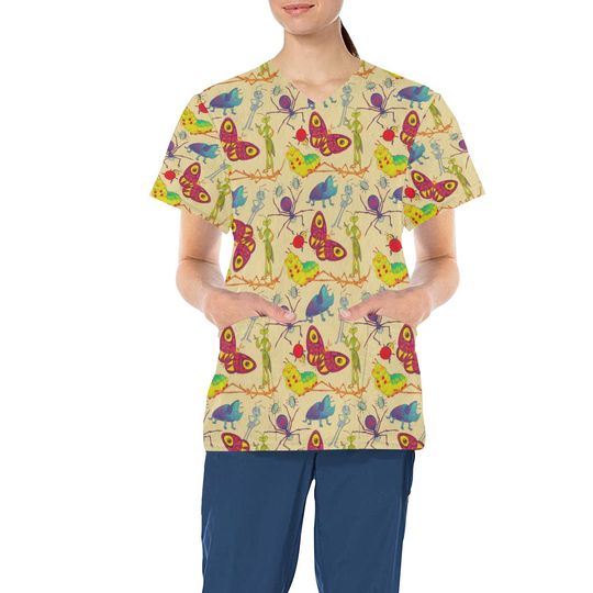 A Bug's Life Scrub Top | Disney Nurse Scrub Top | Disney Scrubs