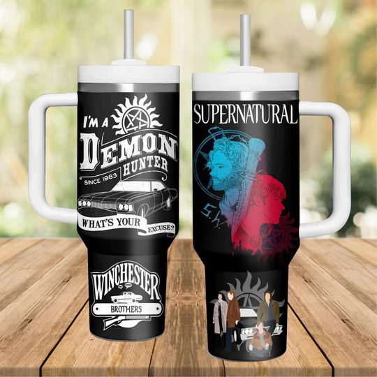 Supernatural 40oz Tumbler, The TV Series Water Tumbler, Winchester Brother Tumbler Cup, Dean Winchester Tumbler, Supernatural Fan Cup