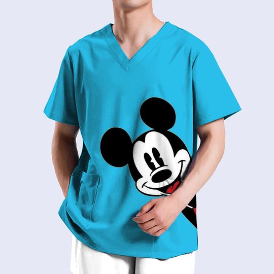Disney Mickey Mouse Medical Scrub Tops for Men and Women