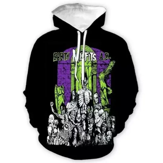 Misfits Hoodie 3D Hoodie Unisex Streetwear Pullover Casual  All Size S-6Xl