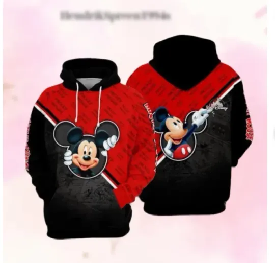 Vintage Mickey Checkered 3D HOODIE HALLOWEEN GIFT CHRISTMAS GIFT